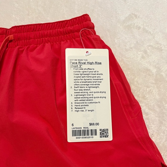 BRAND NEW Lululemon Pace Rival High-Rise Short 3" - Picture 7 of 8